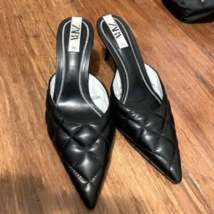 Zara quilted mules